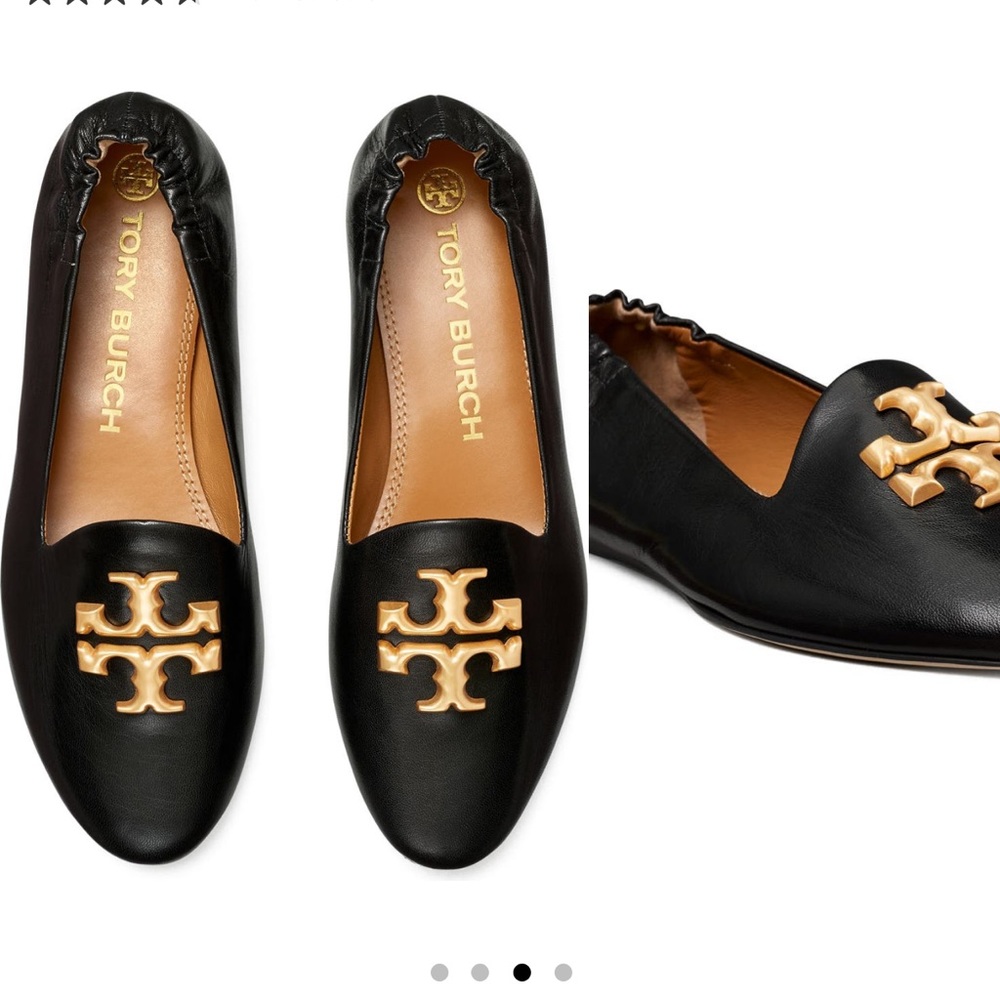 Tory Burch Eleanor Leather Loafer size 7.5 black NIB